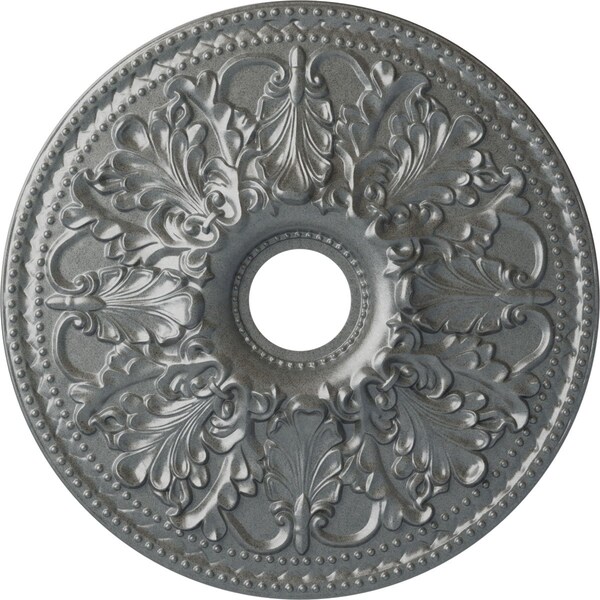 Ekena Millwork Ashley Ceiling Medallion (Fits Canopies up to 4 3/4"), 23 7/8"OD x 4"ID x 2 1/8"P, Platinum CM23ASPLS - main